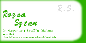 rozsa sztan business card